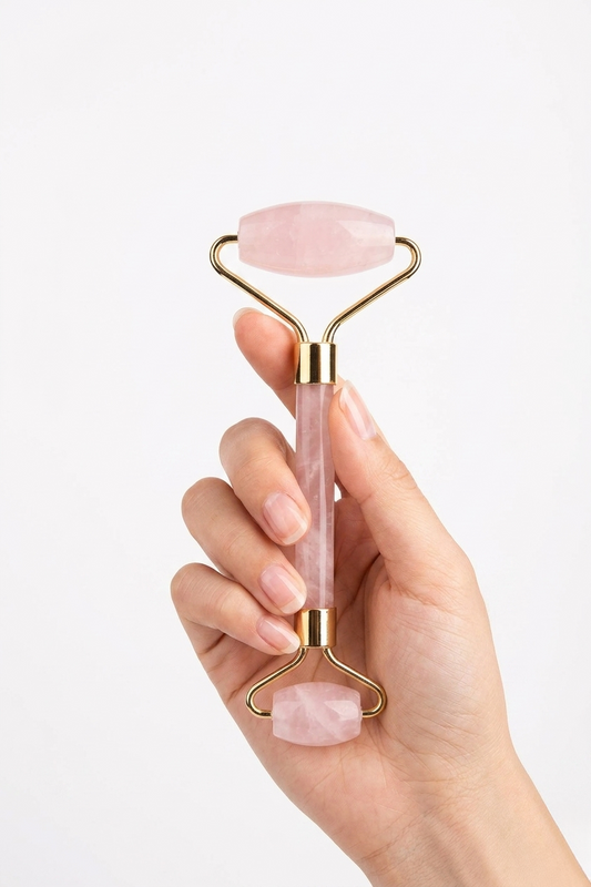 Pembe Kuvars Face Roller Yüz Masaj Taşı