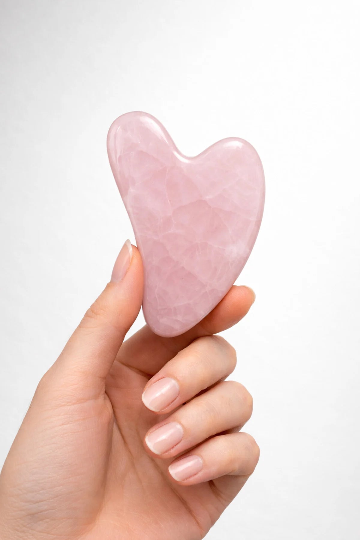 Pembe Kuvars Gua Sha Yüz Masaj Taşı